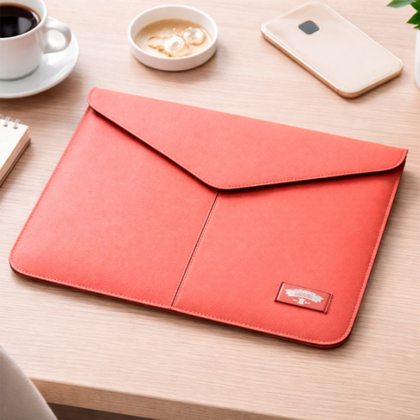 Husă pentru laptop Baggins Leather Sleeve 14" / PU / Coral photo 2