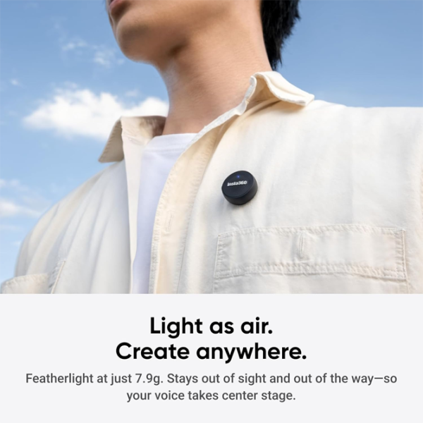 Microfon Insta360 Mic Air (1 TX + 1 RX) Black photo 3