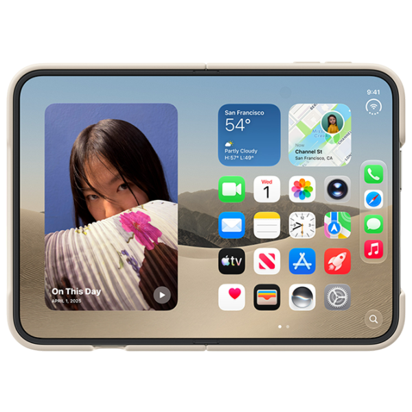 Husă pentru smartphone iPhone DUO Book Cover / Silicon / Sand photo 3