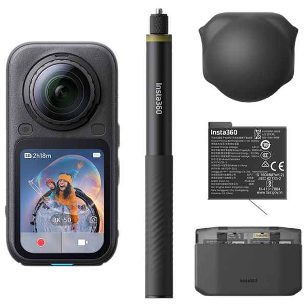 Cameră action Insta360 X6 Essentials Bundle 48 MP Black photo 1