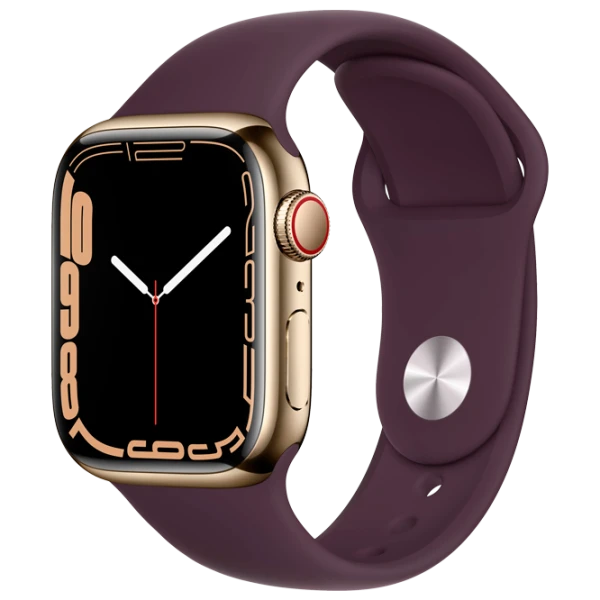 Apple Watch Series 7 41 mm Gold/ Dark Cherry Sport photo 1