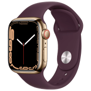 photo Apple Watch Series 7 41 mm Gold/ Dark Cherry Sport