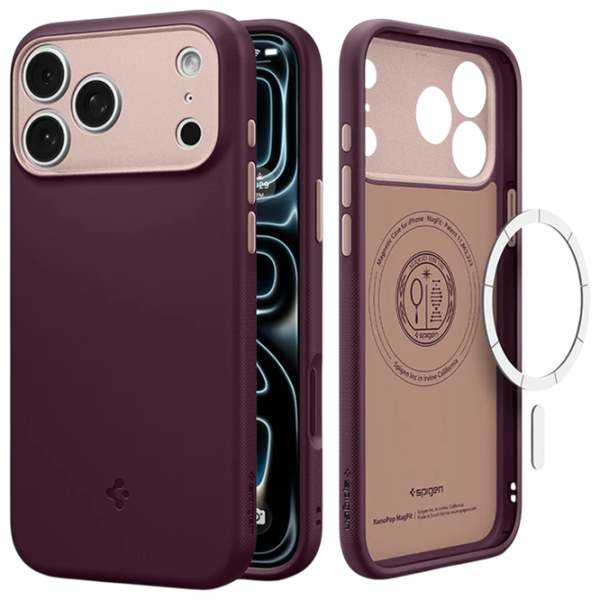 Husă pentru smartphone iPhone 17 Pro MagSafe Back / TPU / Burgundy photo 2