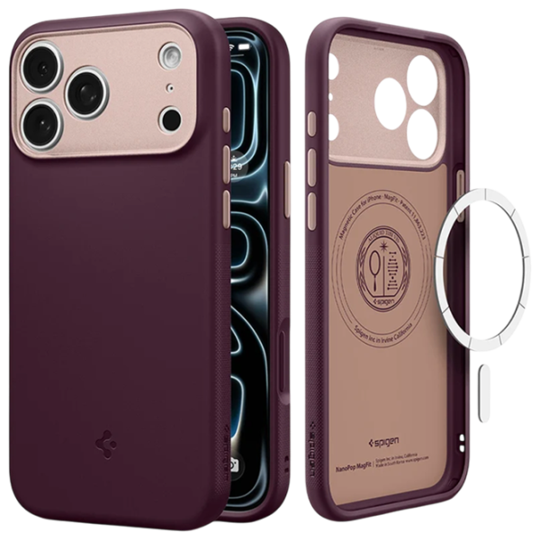 Husă pentru smartphone iPhone 18 Pro Max MagSafe Back / TPU / Burgundy photo 2