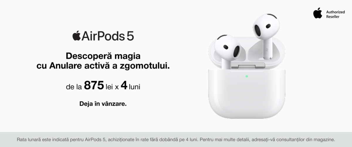 Bucură-te de sunet magic cu noile AirPods 5!