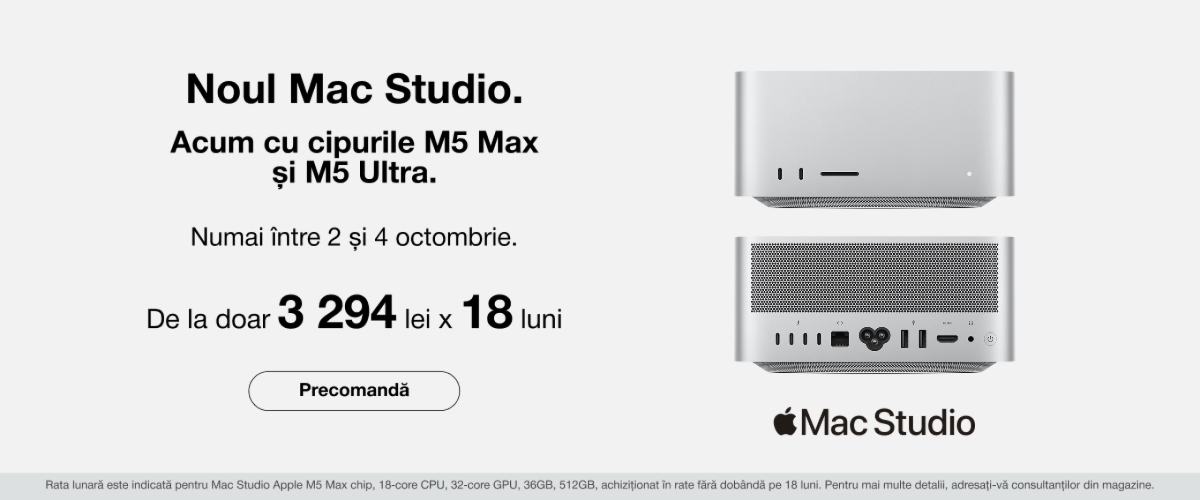 Profită de credit 0% pentru Mac