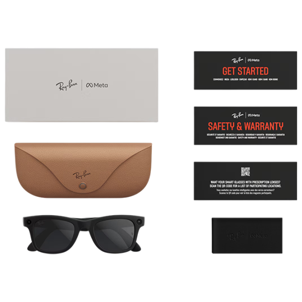 Ochelari smart Ray-Ban Meta Wayfarer Matte black Fără fir / Gray photo 10