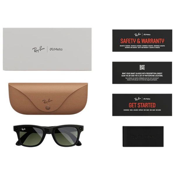 Ochelari smart Ray-Ban Meta Wayfarer Black Fără fir / Green photo 5