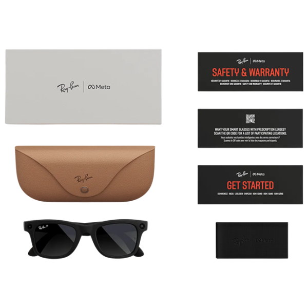 Ochelari smart Ray-Ban Meta Wayfarer Black Fără fir / Gray photo 5