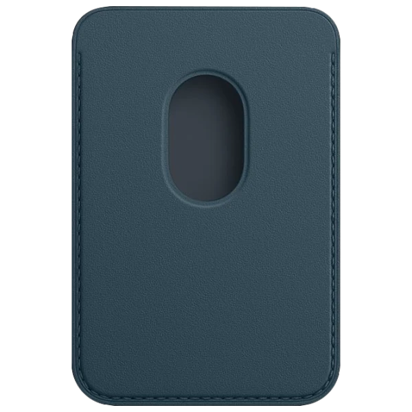 Husă Portmoneu iPhone 12 - 14 All MagSafe Back/ Piele/ Blue photo 3