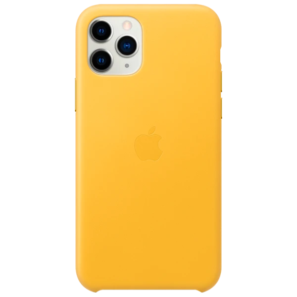 Husă pentru smartphone iPhone 11 Pro Back/ Piele/ Yellow photo 1