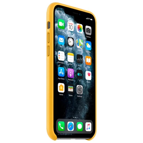 Чехол для смартфона iPhone 11 Pro Back/ Кожа/ Желтый photo 2