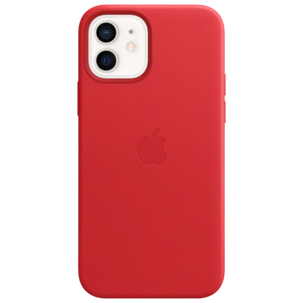 Husă pentru smartphone iPhone 12/ 12 Pro MagSafe Back/ Piele/ Red photo 1