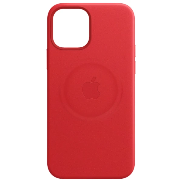 Husă pentru smartphone iPhone 12/ 12 Pro MagSafe Back/ Piele/ Red photo 2