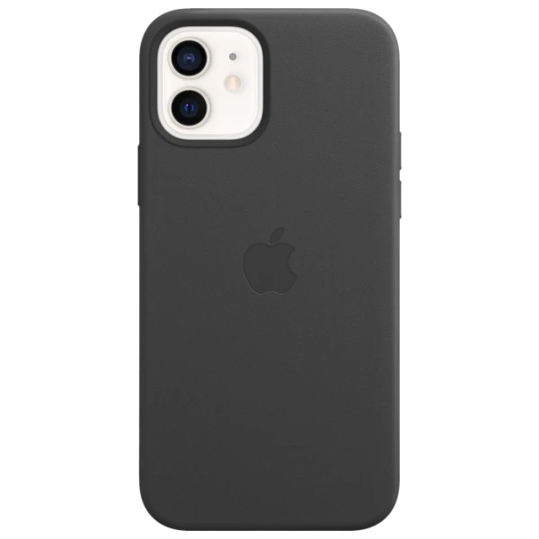 Husă pentru smartphone iPhone 12/ 12 Pro MagSafe Back/ Piele/ Black photo 1