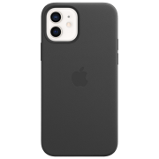 photo Husă pentru smartphone iPhone 12/ 12 Pro MagSafe Back/ Piele/ Black