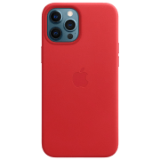 photo Husă pentru smartphone iPhone 12 Pro Max MagSafe Back/ Piele/ Red