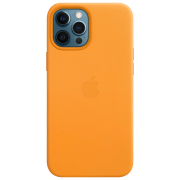 photo Husă pentru smartphone iPhone 12 Pro Max MagSafe Back/ Piele/ Yellow
