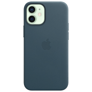 photo Husă pentru smartphone iPhone 12 mini MagSafe Back/ Piele/ Blue