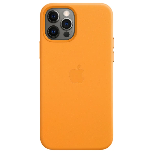 Husă pentru smartphone iPhone 12/ 12 Pro MagSafe Back/ Piele/ Yellow photo 2