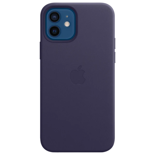 Husă pentru smartphone iPhone 12/ 12 Pro Back/ Piele/ Purple photo 1