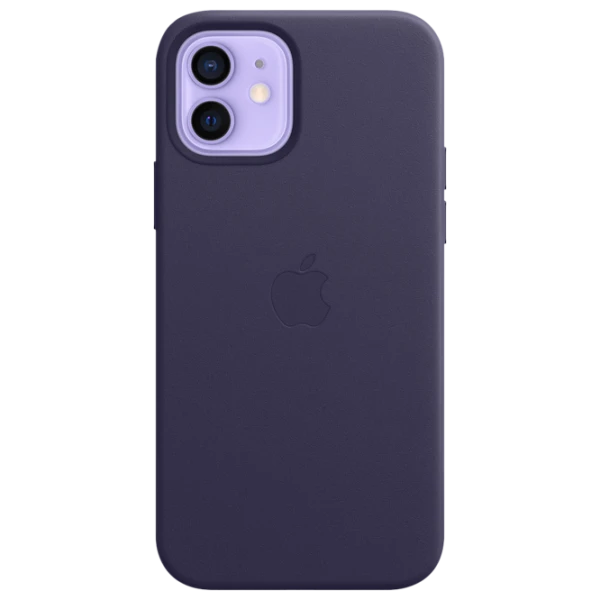 Husă pentru smartphone iPhone 12/ 12 Pro Back/ Piele/ Purple photo 2