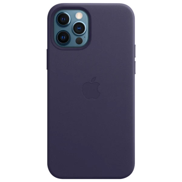 Husă pentru smartphone iPhone 12 Pro Max Back/ Piele/ Purple photo 1