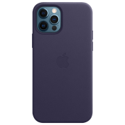 photo Husă pentru smartphone iPhone 12 Pro Max Back/ Piele/ Purple
