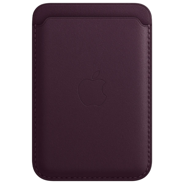 Husă Portmoneu iPhone 12 - 14 All MagSafe/ Piele/ Cherry photo 1