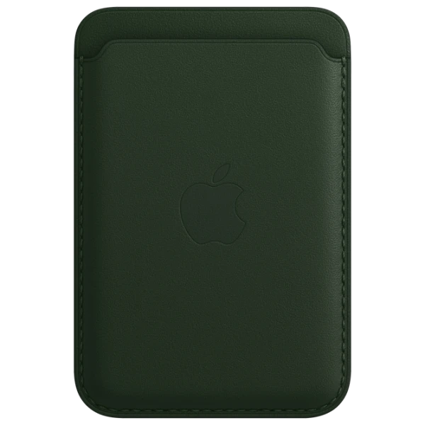 Husă Portmoneu iPhone 12 - 14 All MagSafe/ Piele/ Green photo 1
