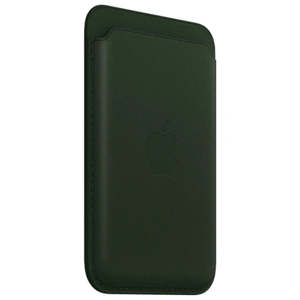 Husă Portmoneu iPhone 12 - 14 All MagSafe/ Piele/ Green photo 2