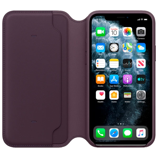 Husă pentru smartphone iPhone 11 Pro Flip Cover/ Leather/ TPU/ Purple photo 3