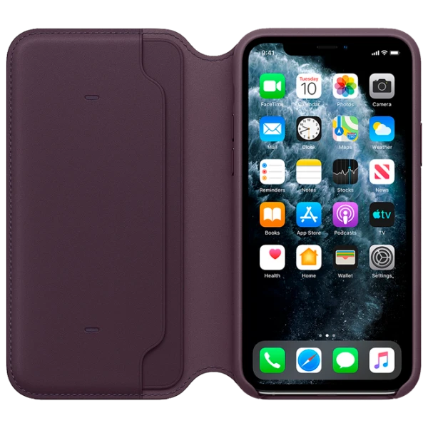 Husă pentru smartphone iPhone 11 Pro Flip Cover / Piele / Purple photo 3