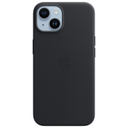 photo Husă pentru smartphone iPhone 14 MagSafe Back/ Piele/ Black