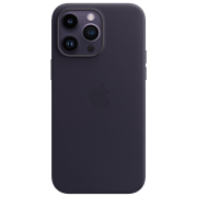 photo Husă pentru smartphone iPhone 14 Pro Max MagSafe Back/ Piele/ Purple
