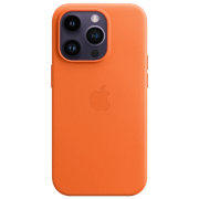 photo Husă pentru smartphone iPhone 14 Pro MagSafe Back/ Piele/ Orange