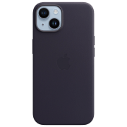 photo Husă pentru smartphone iPhone 14 MagSafe Back/ Piele/ Purple