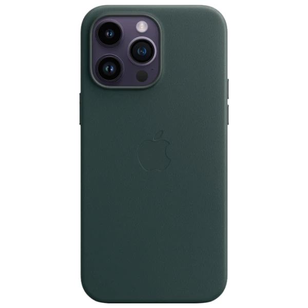 Husă pentru smartphone iPhone 14 Pro Max MagSafe Back/ Piele/ Green photo 1