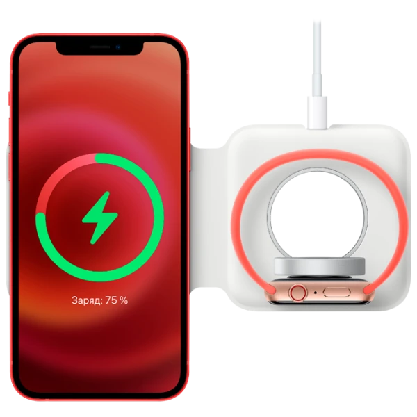 Зарядное устройство Apple Magsafe Duo Charger 14 Вт/ Белый photo 6
