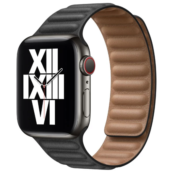 Curelușă Apple Watch S/ M Leather/ 38/ 40 mm/ Black photo 3