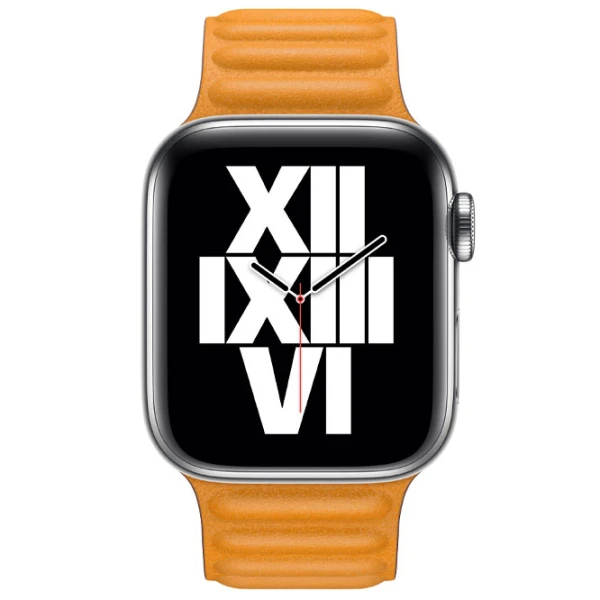 Curelușă Apple Watch S/ M Leather/ 38/ 40 mm/ California Poppy photo 3