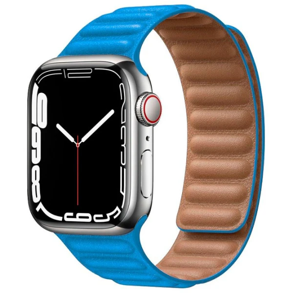Curelușă Apple Watch M/ L Leather/ 42/ 44 mm/ Blue Baltic photo 3
