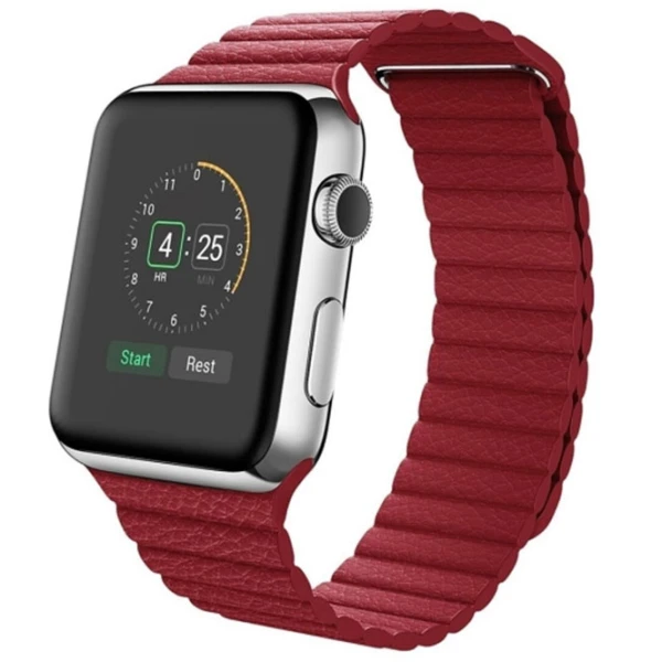 Curelușă Apple Watch Loop Leather/ 38/ 40 mm/ Red photo 2