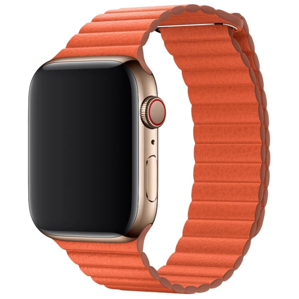 Curelușă Apple Watch Loop Leather/ 42/ 44 mm/ Sunset Yellow photo 2