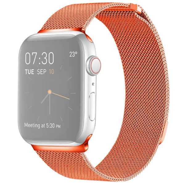 Curelușă Apple Watch Milanese Loop Steel/ 38/ 40 mm/ Orange photo 4