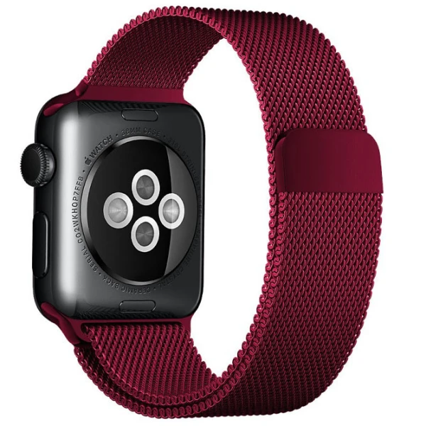 Curelușă Apple Watch Milanese Loop Steel/ 42/ 44 mm/ Bordo photo 4