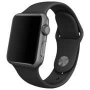 photo Ремень Apple Watch S/ M & M/ L Силикон/ 38/ 40 мм/ Черный