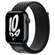 photo Curelușă Apple Watch White Nike Sport Loop 45 mm/ Black Gray