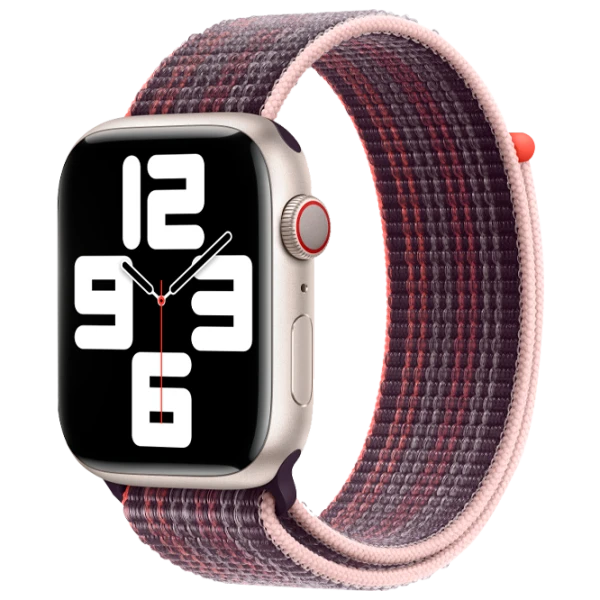 Curelușă Apple Watch Elderberry Sport Loop 45 mm/ Violet Pink photo 1