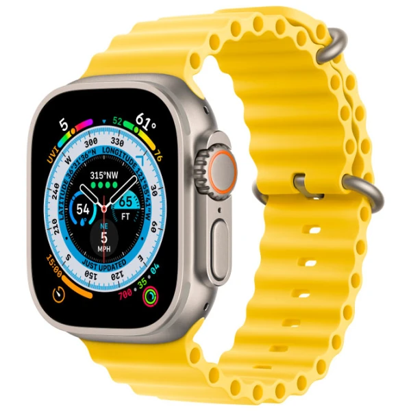 Curelușă extensie Apple Watch Ocean Band Silicon/ 49 mm/ Yellow photo 2